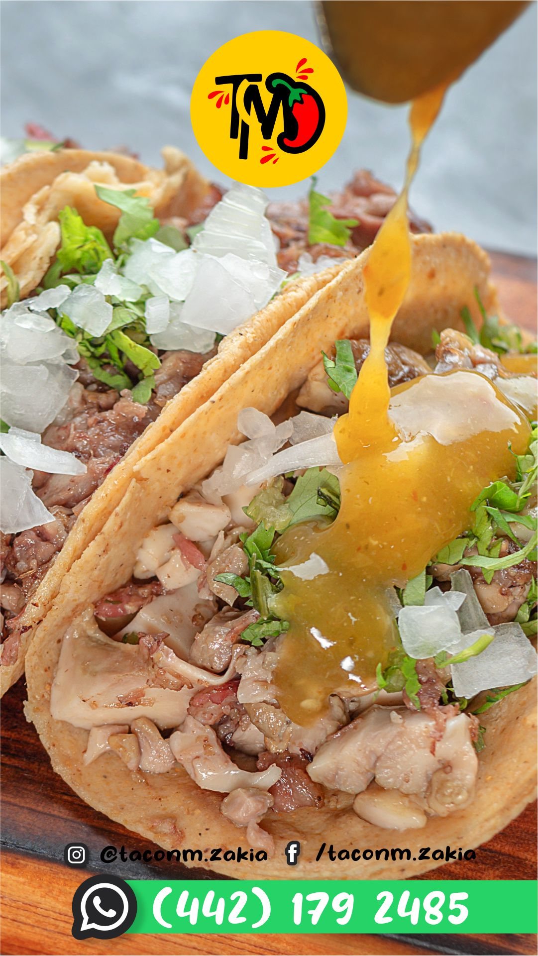 Taco con salsa de Ta' Con Madre