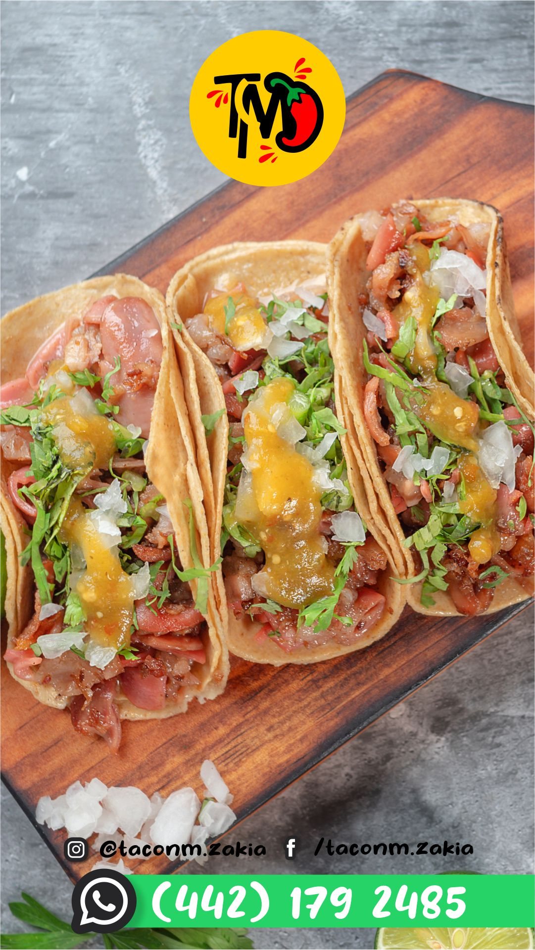 Taco con salsa