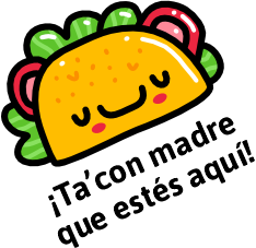 Ilustración de taco feliz